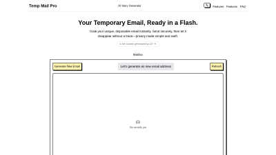 TempEmail - AI Tool, SaaS, or Software for Email Tools