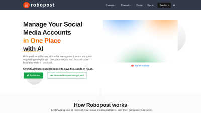 Robopost - AI Tool, SaaS, or Software for AI Assistants