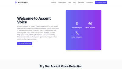 Accent Voice - AI Tool, SaaS, or Software for AI Assistants