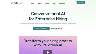 PreScreen AI - AI Tool, SaaS, or Software for Career & Jobs