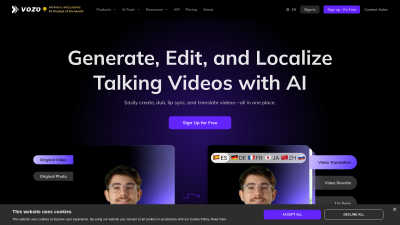 Vozo - AI Tool, SaaS, or Software for Content Creation