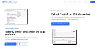 My Email Extractor - AI Tool, SaaS, or Software for Email Tools
