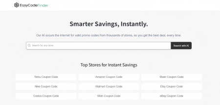 EasyCodeFinder AI tool interface and features
