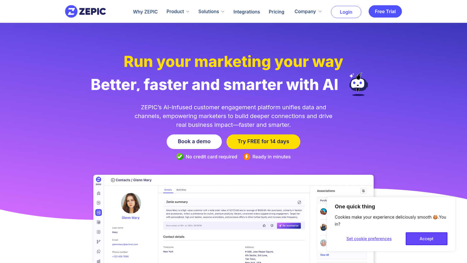 ZEPIC AI tool interface and features