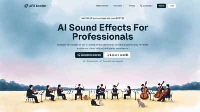 SFX Engine - AI Tool, SaaS, or Software for Audio & Music