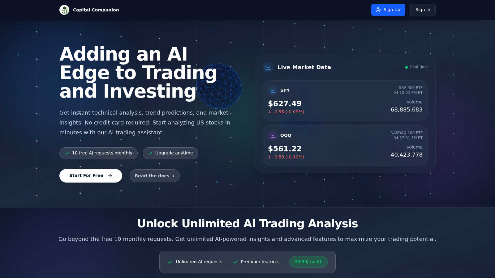 Capital Companion AI tool interface and features