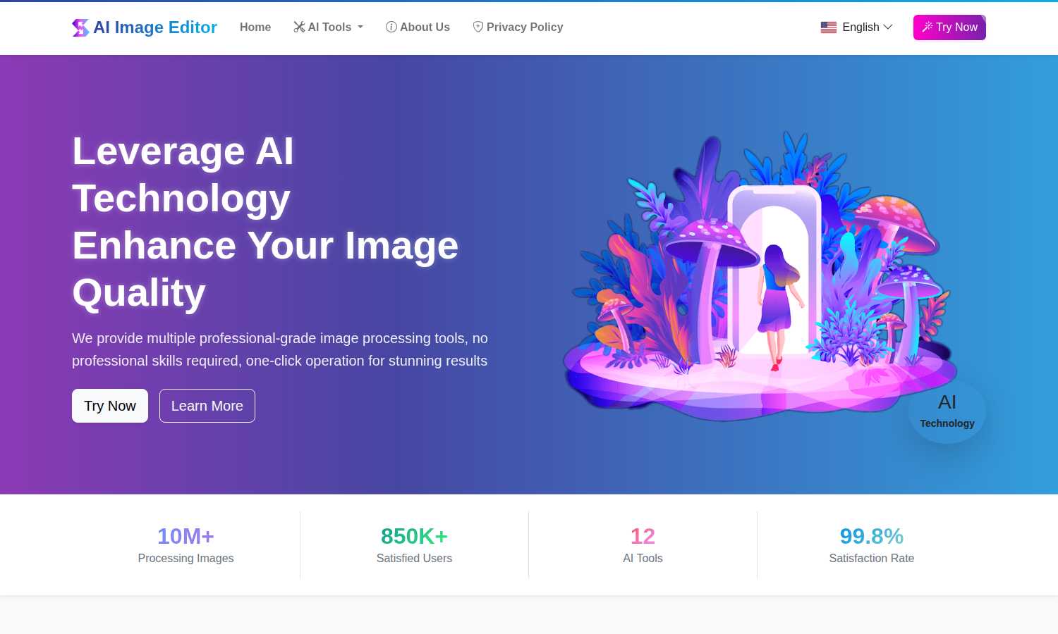 AI Image Editor AI tool interface and features