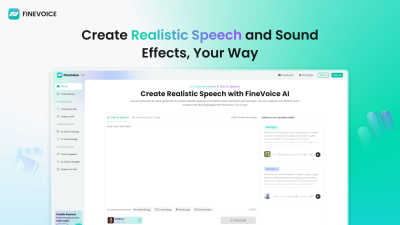 FineVoice - AI Tool, SaaS, or Software for Audio & Music
