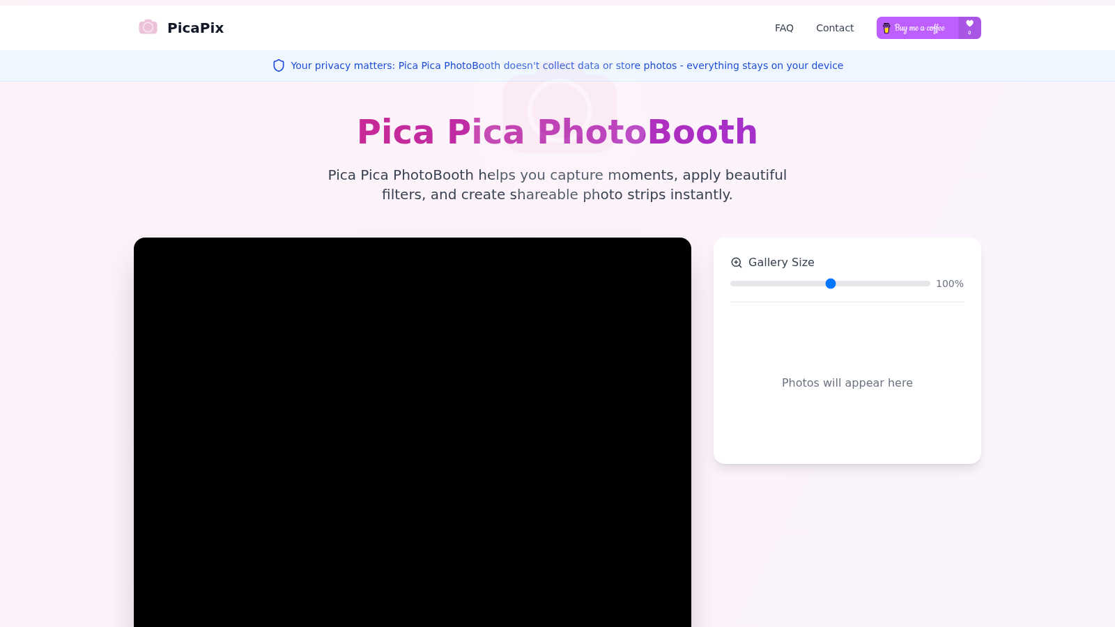 PicaPix AI tool interface and features