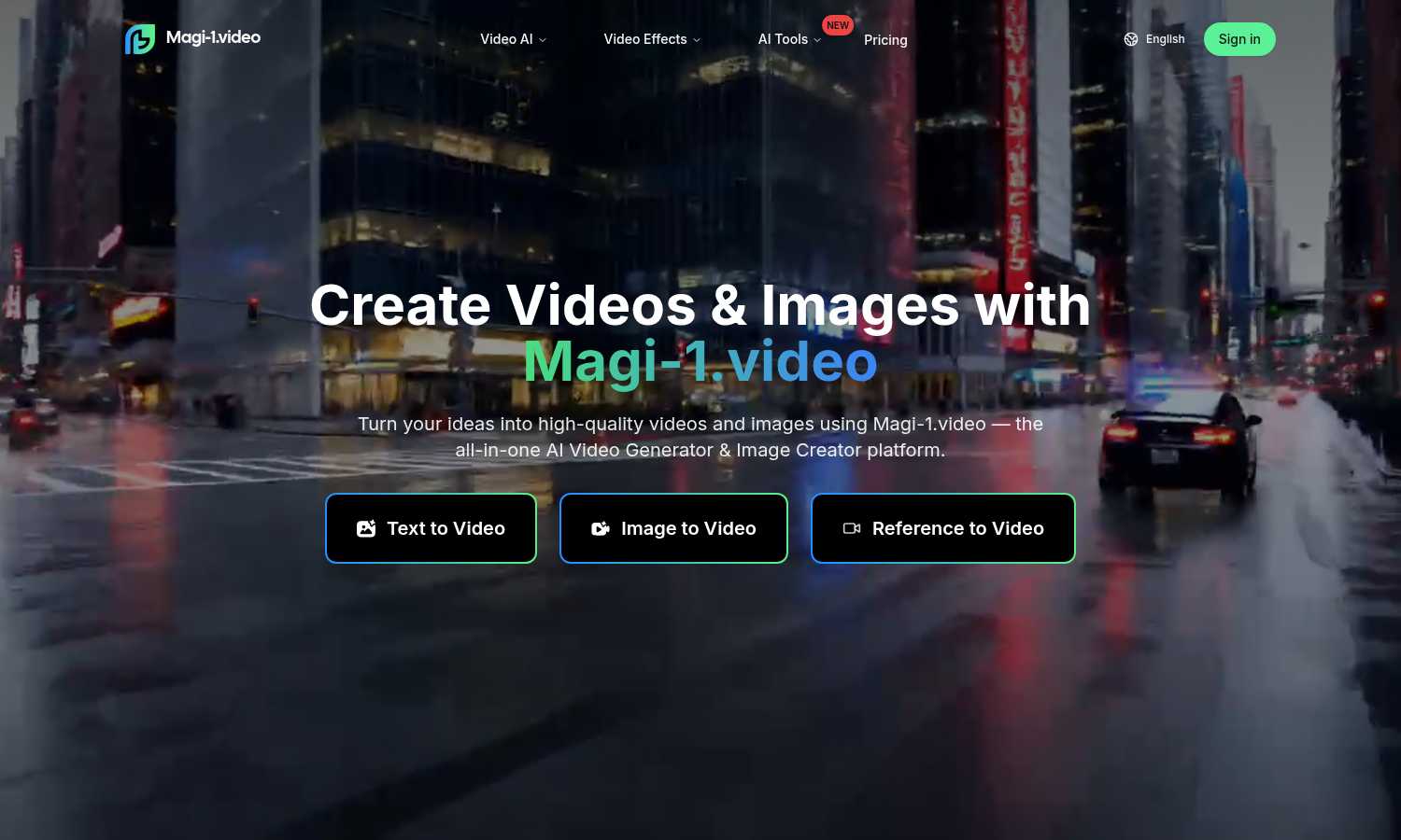 Magi-1 AI tool interface and features