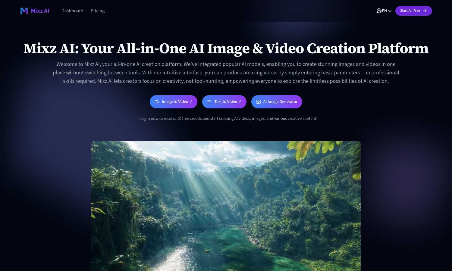 Mixz AI AI tool interface and features