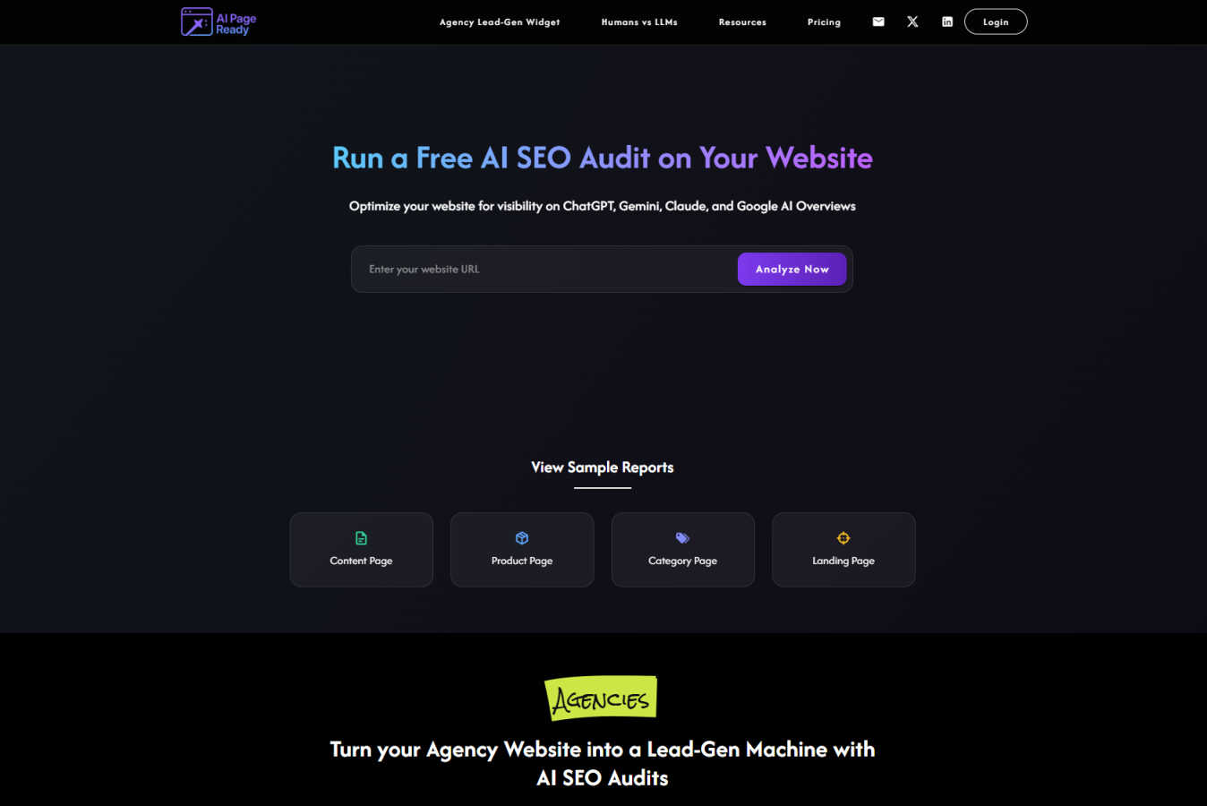 AI Page Ready AI tool interface and features