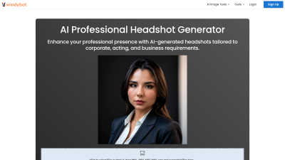 AI Professional Headshot Generator - AI Tool, SaaS, or Software for AI Assistants