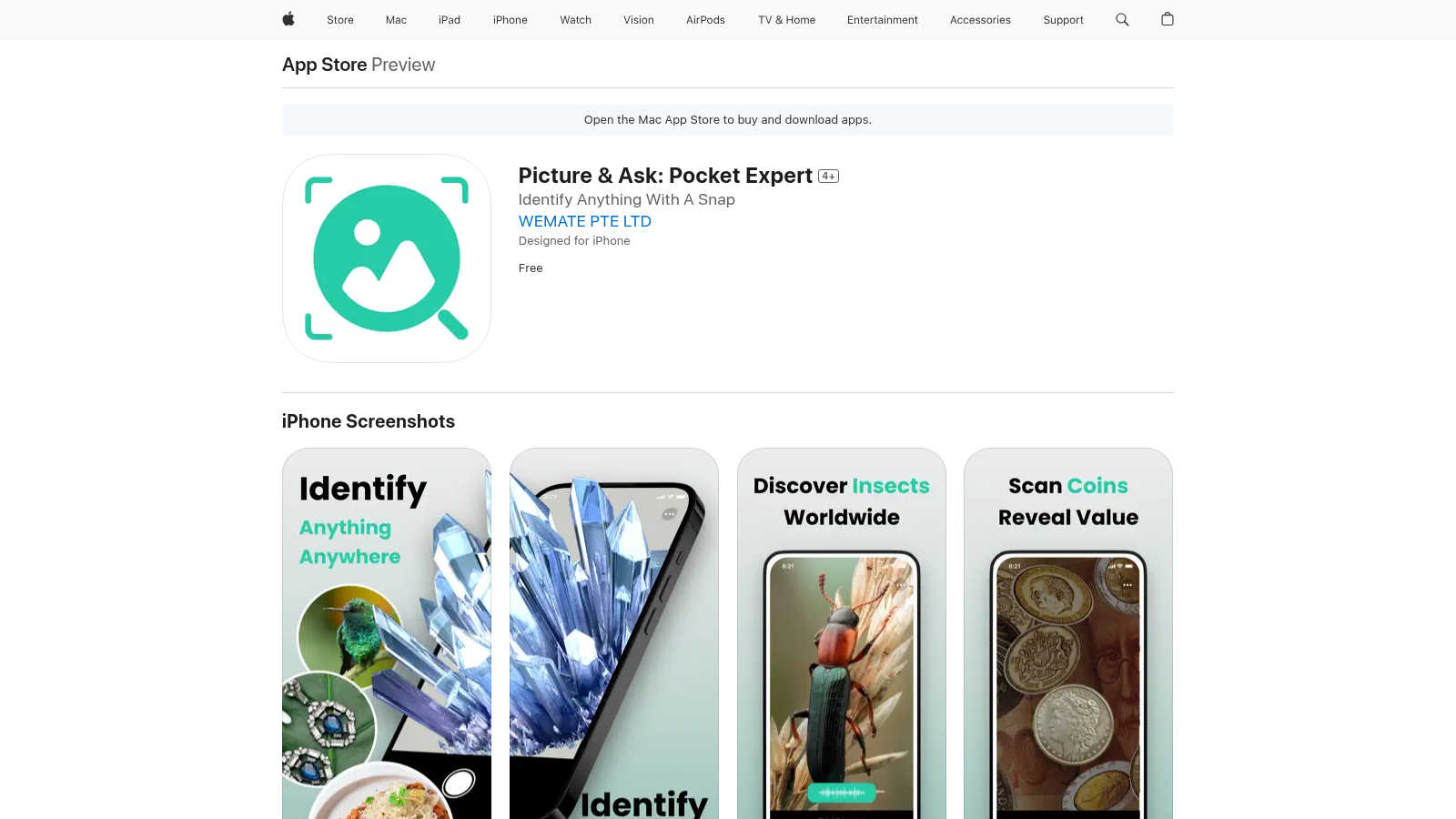 Picture & Ask: Pocket Expert AI tool interface and features