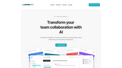 Prompteam - AI Tool, SaaS, or Software for Business & Finance