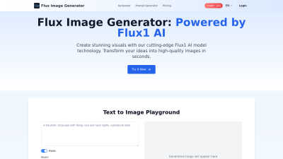 Flux Image Generator - AI Tool, SaaS, or Software for Design Tools