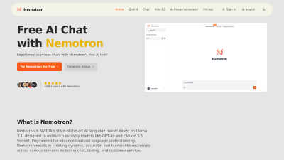Nemotron - AI Tool, SaaS, or Software for Chatbots