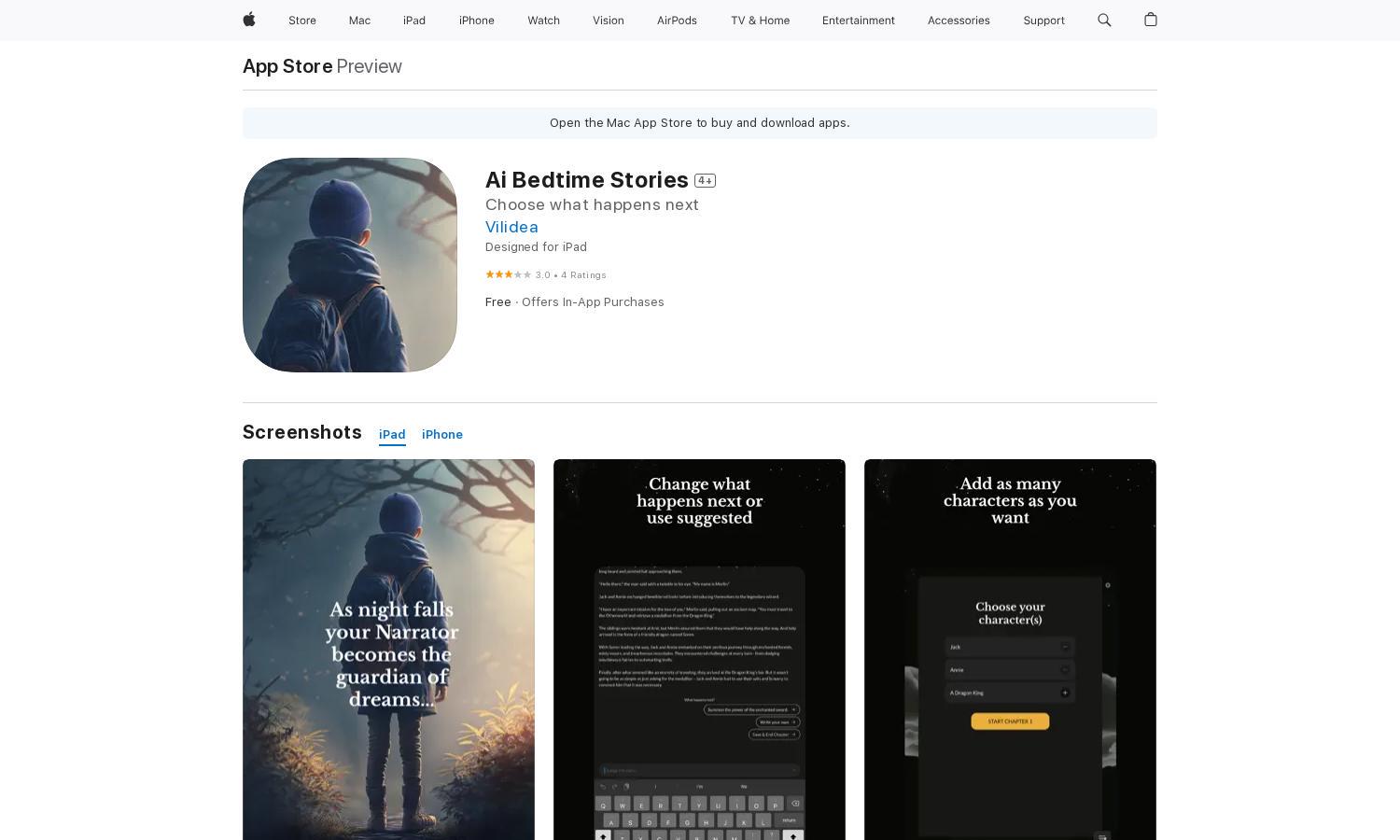 Ai Bedtime Stories Website