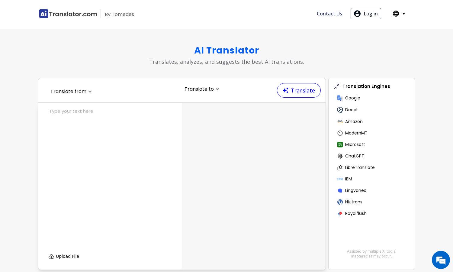 AI Translator Website