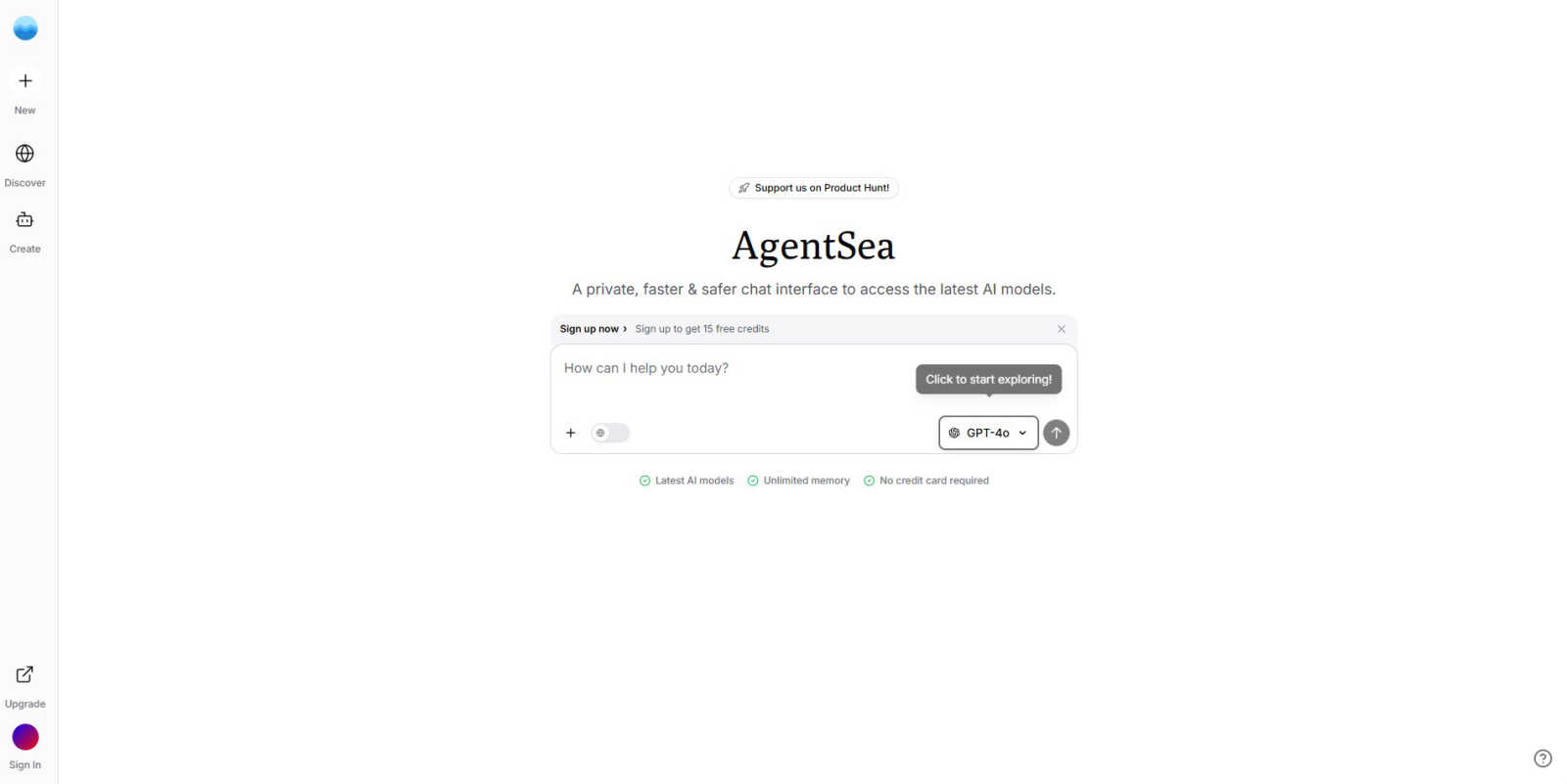 AgentSea AI tool interface and features