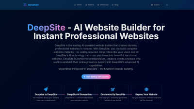 DeepSite - AI Tool, SaaS, or Software for Web Builders