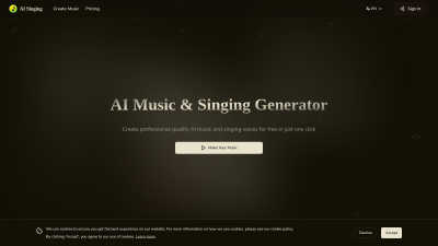 AI Singing - AI Tool, SaaS, or Software for Audio & Music