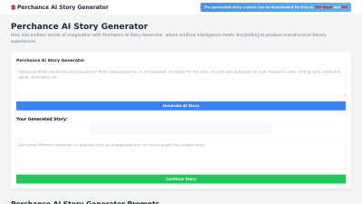 Perchance AI Story - AI Tool, SaaS, or Software for AI Assistants
