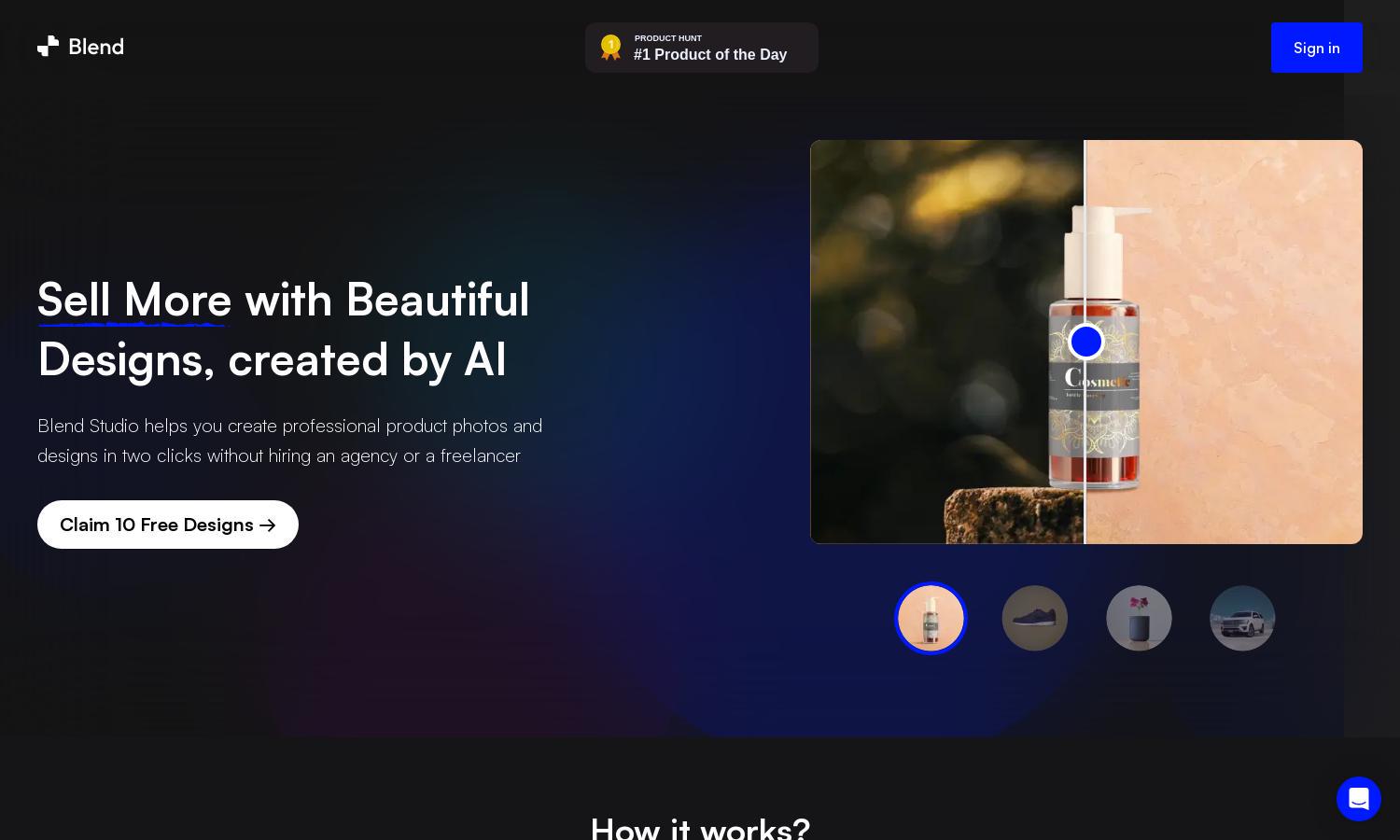 Blend AI Studio Website