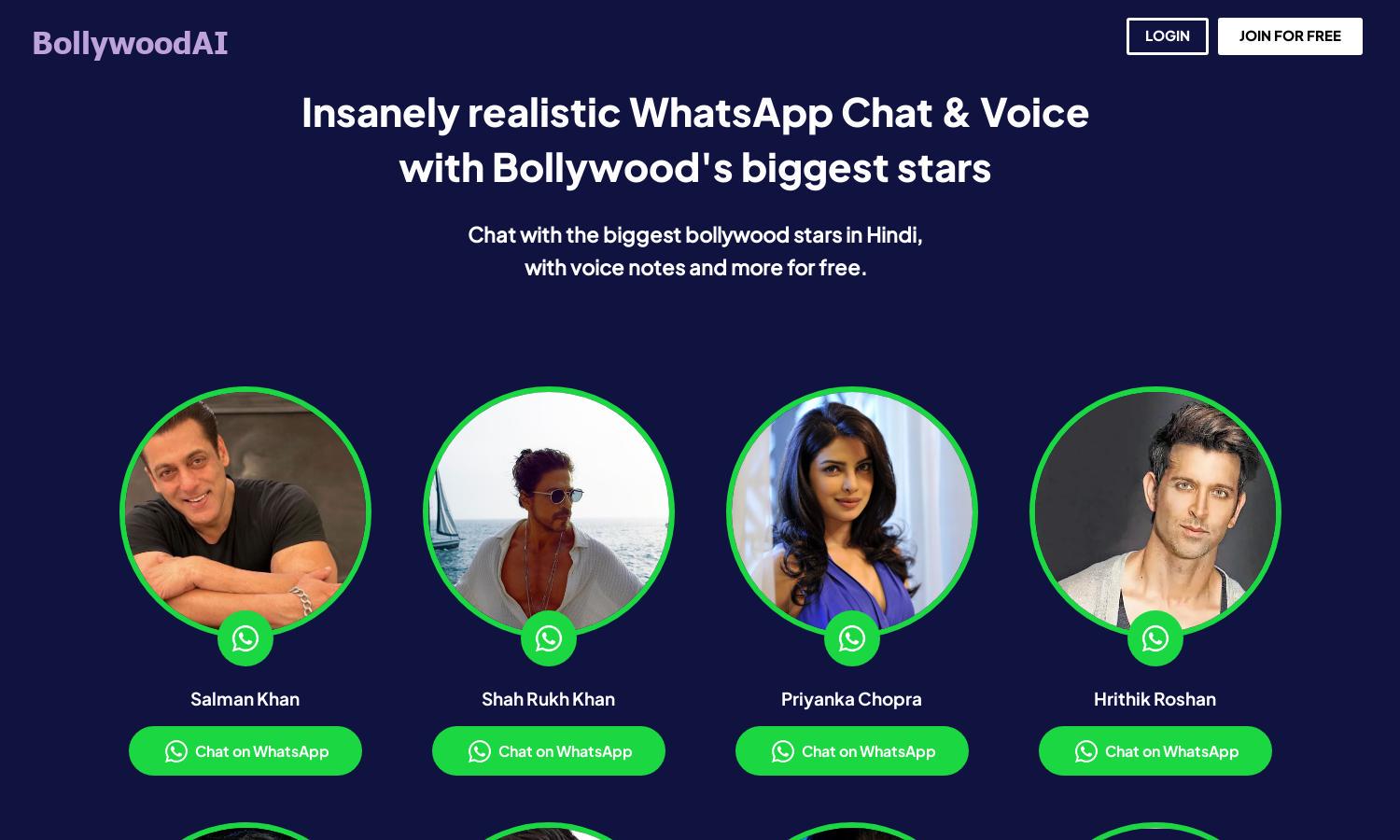 BollywoodAI Website