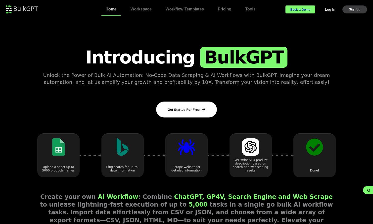 BulkGPT Website