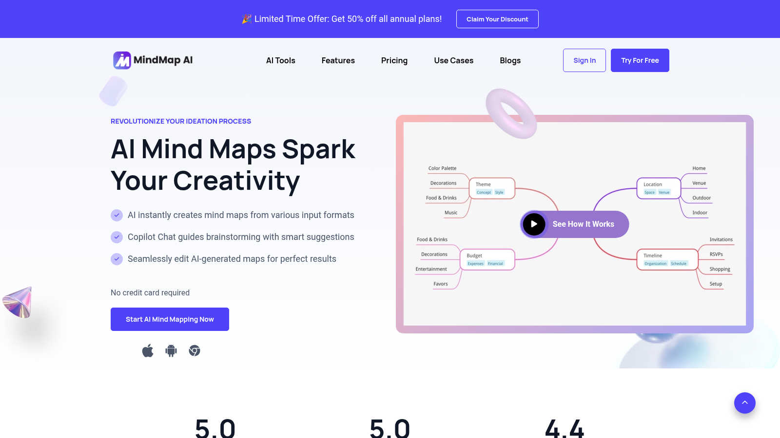 MindMap AI AI tool interface and features