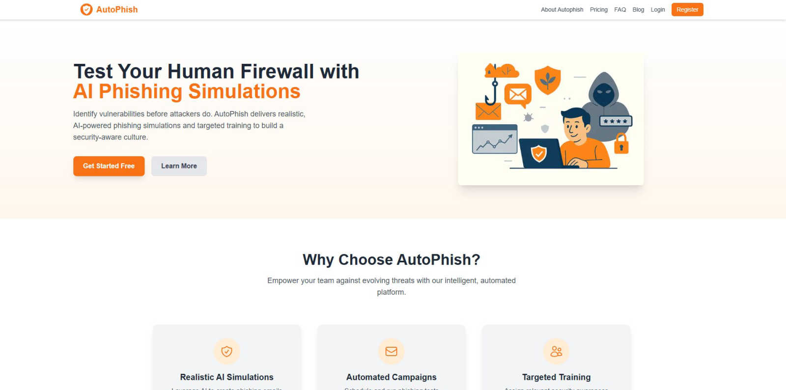AutoPhish AI tool interface and features