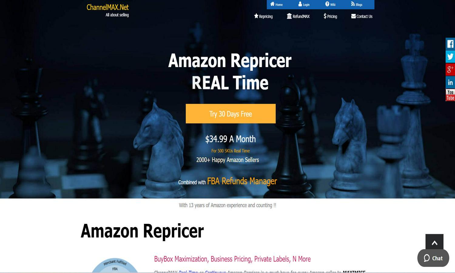 ChannelMAX Repricer Website