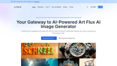 Flux Image AI - AI Tool, SaaS, or Software for Generative Art