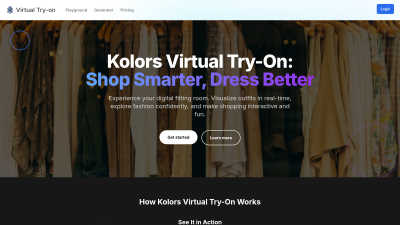 Kolors Virtual Try-On - AI Tool, SaaS, or Software for AI Assistants