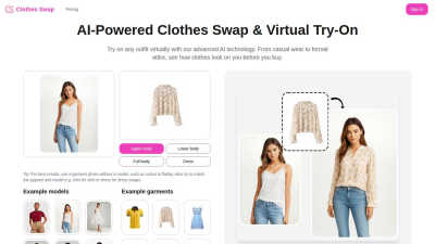 Clothes Swap - AI Tool, SaaS, or Software for AI Assistants