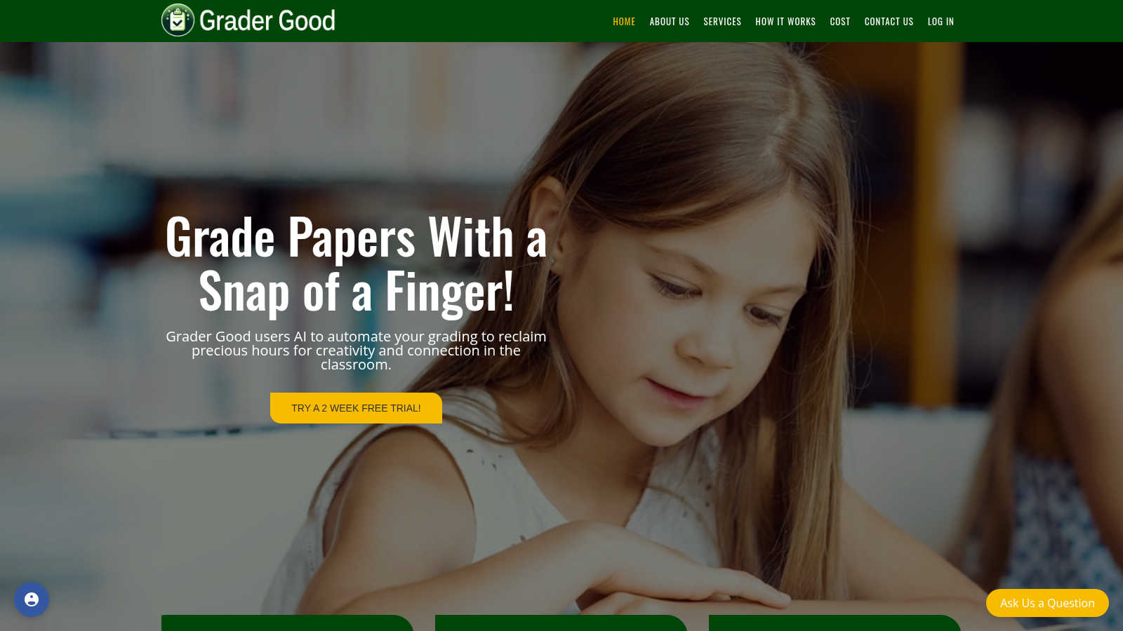Grader Good AI tool interface and features