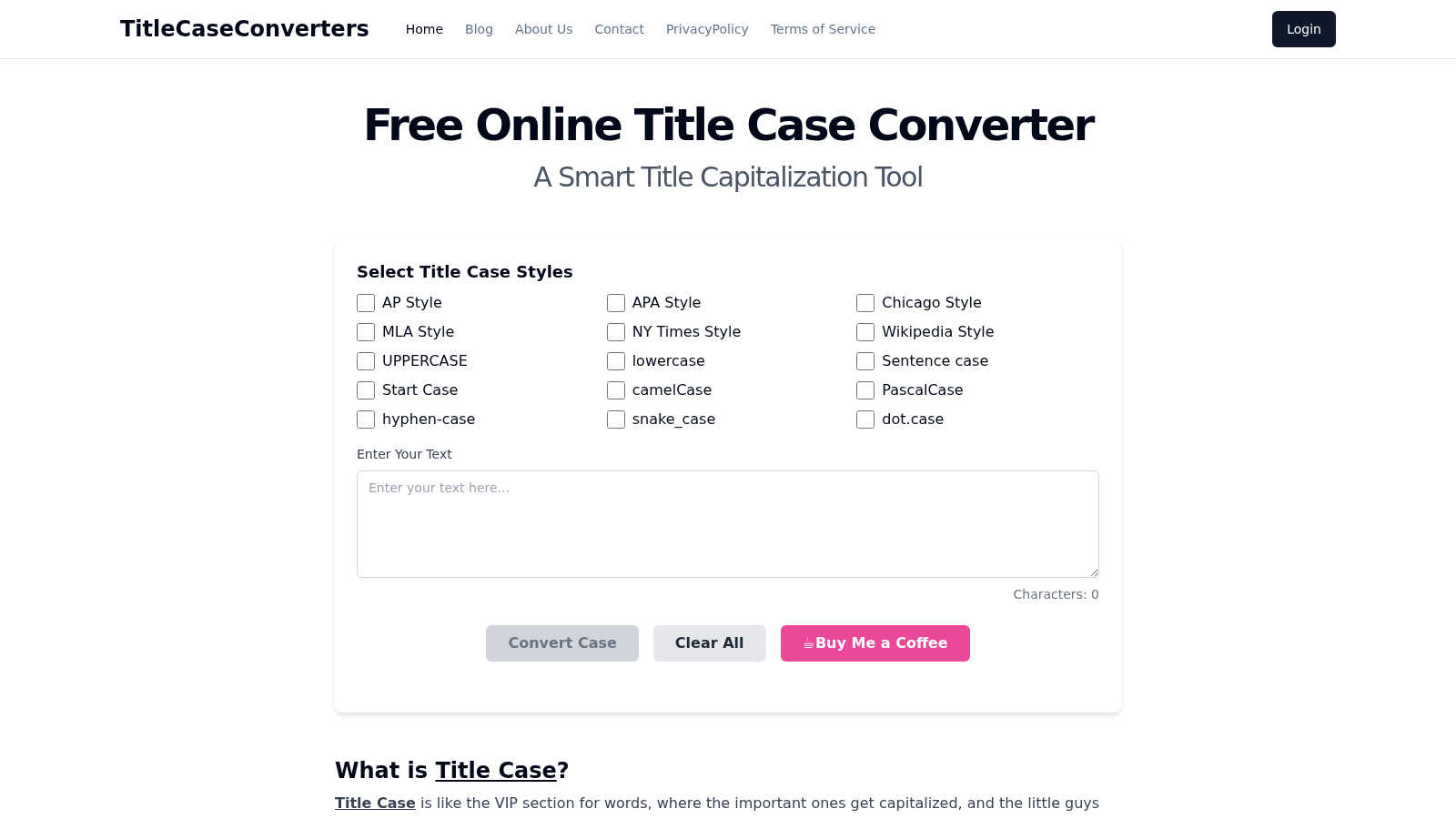 Title Case Converter AI tool interface and features