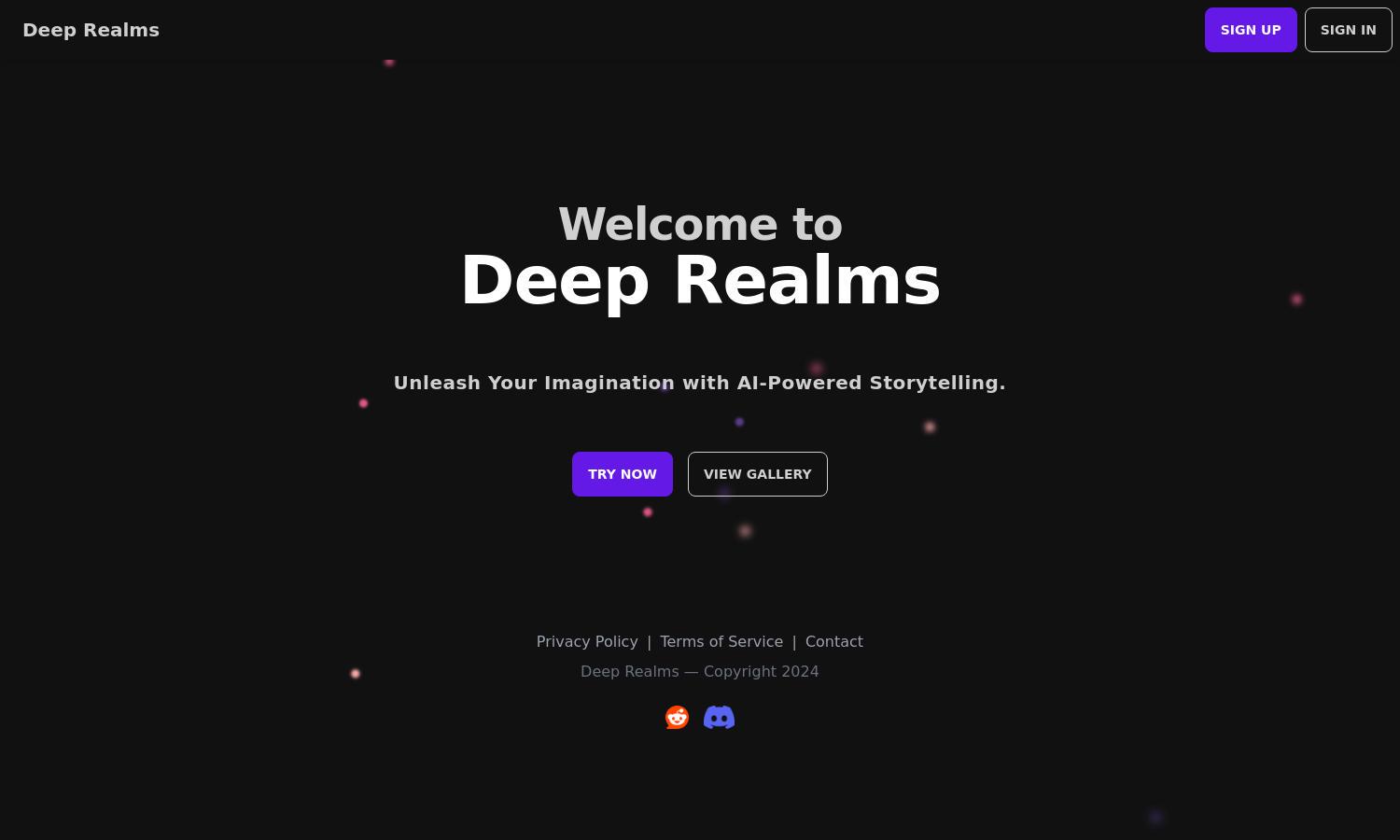 Deep Realms Website