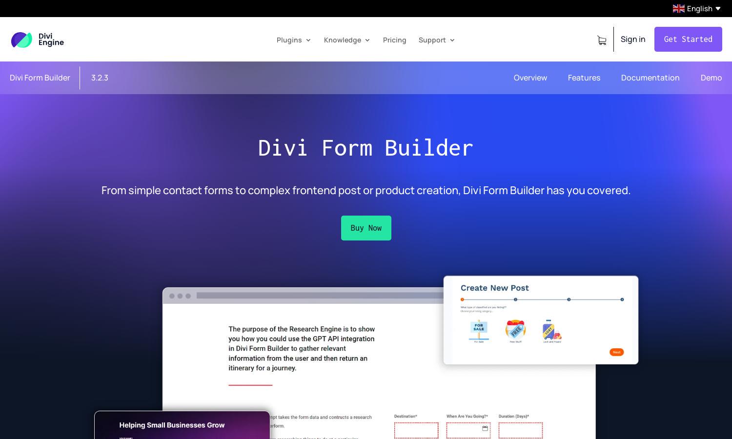 Divi Form Builder Website