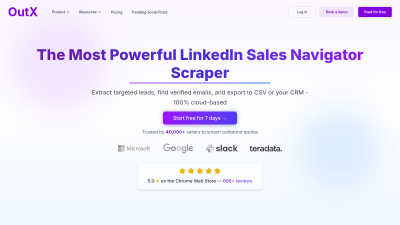 OutX.ai – LinkedIn Sales Navigator Scraper. - AI Tool, SaaS, or Software for AI Assistants