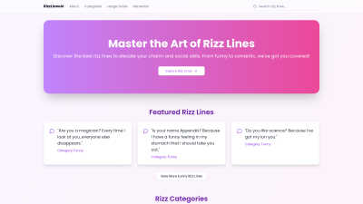 RizzLinesAI - AI Tool, SaaS, or Software for Dating