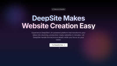 Deepsite - AI Tool, SaaS, or Software for AI Assistants