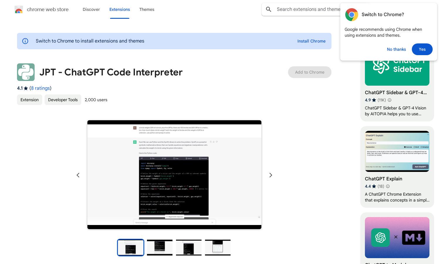 JPT - ChatGPT Code Interpreter Website