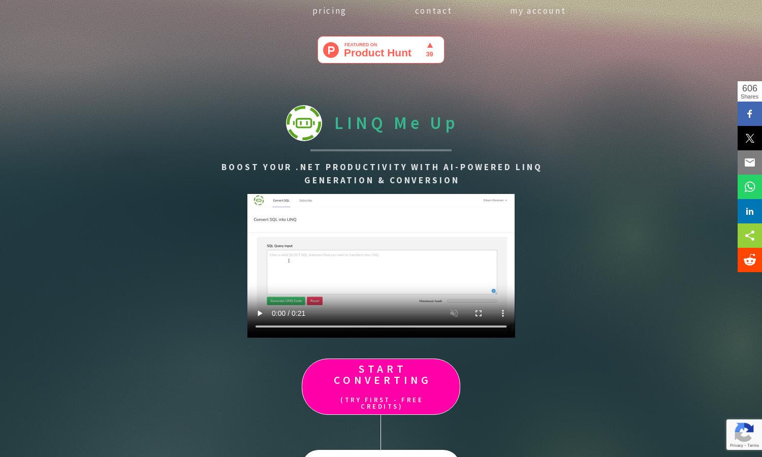 LINQ Me Up Website