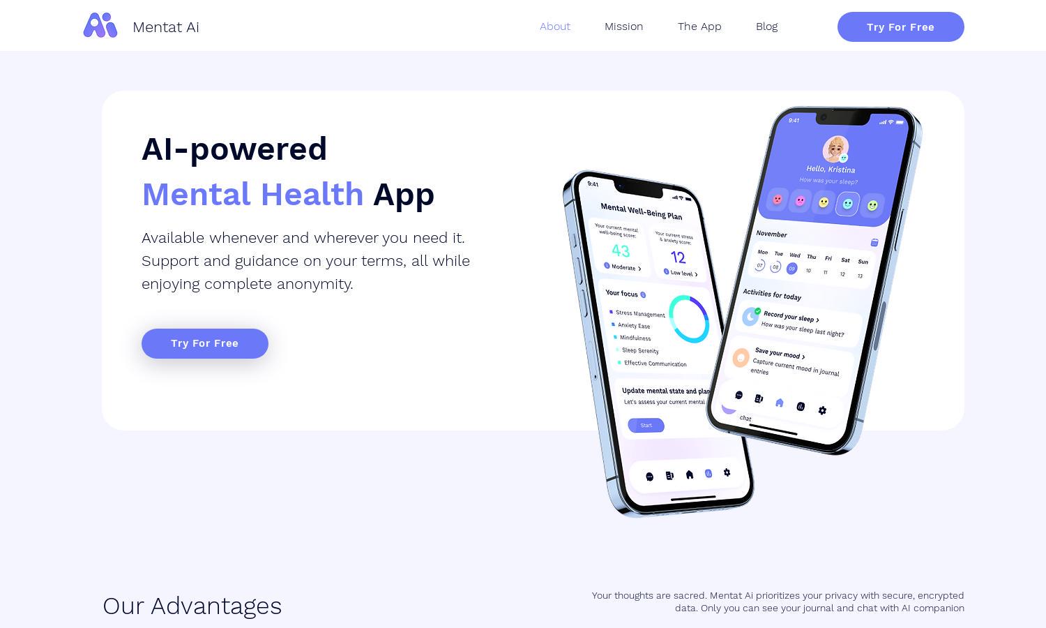 Mentat Ai Website