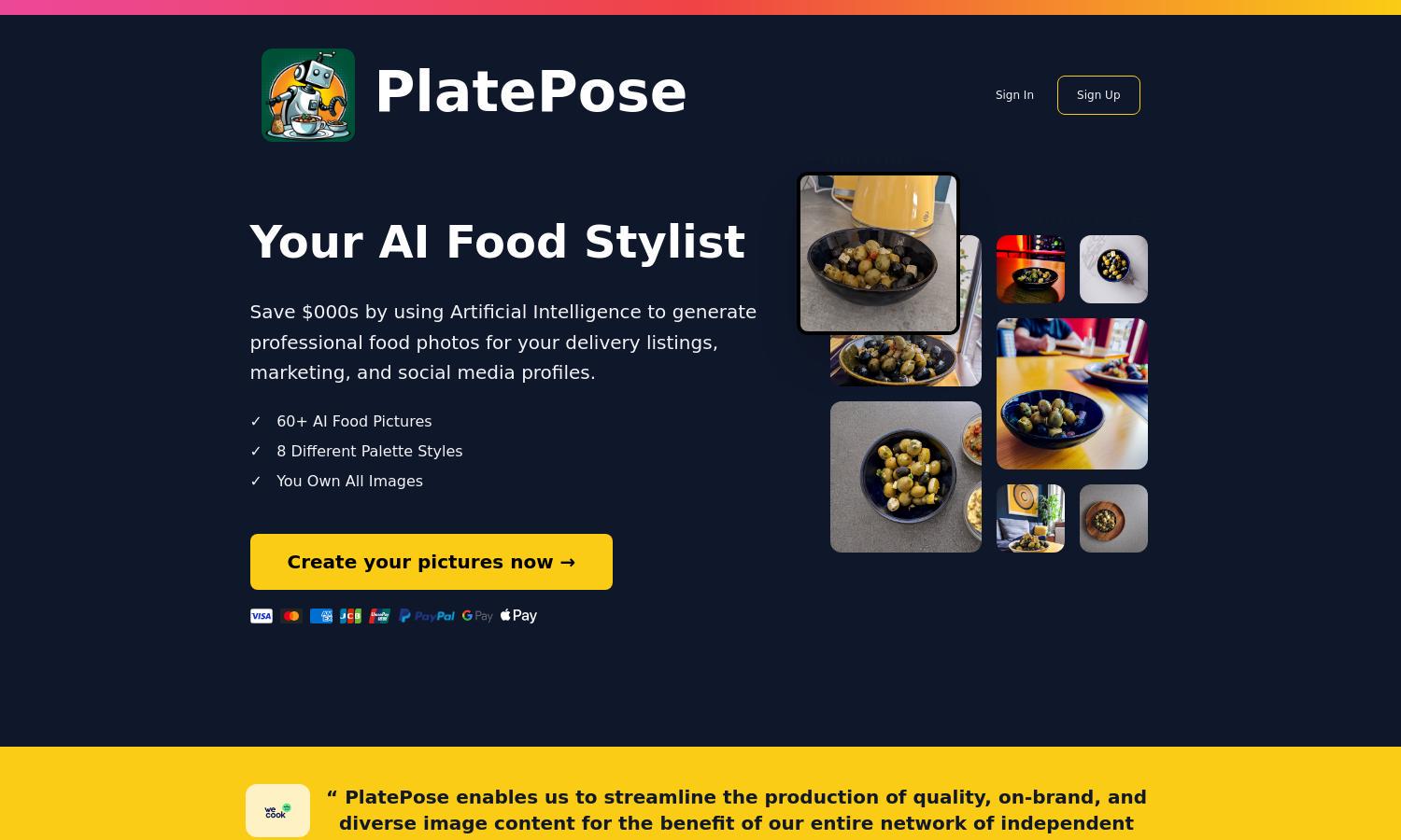 PlatePose Website