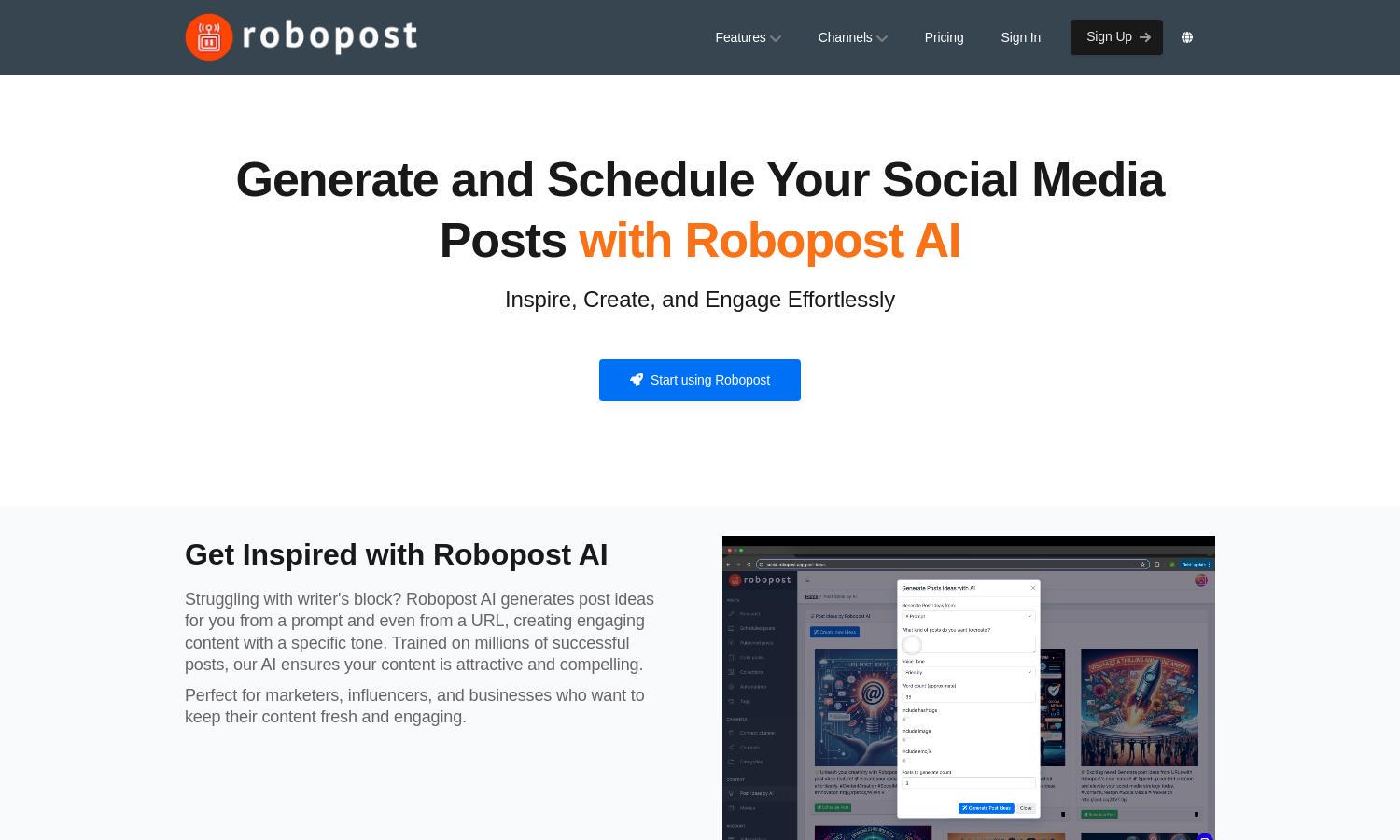 Robopost AI Website