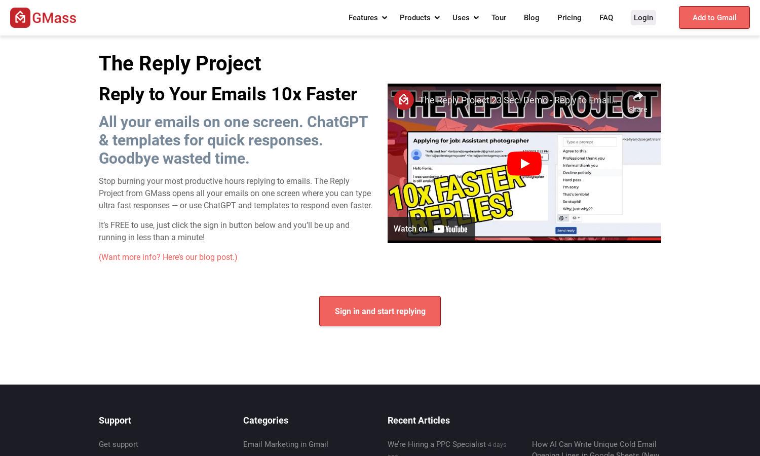 The Reply Project Website