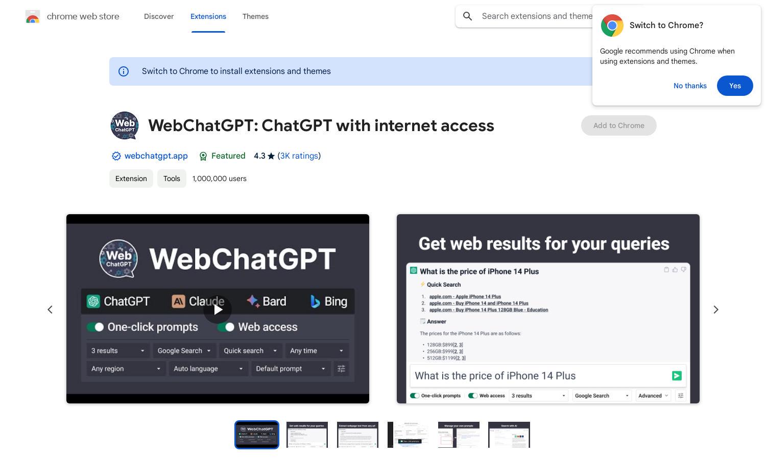 WebChatGPT Website